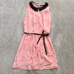 Zara Pink Dress with Black Collar